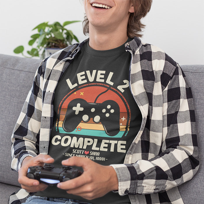 Personalized Anniversary Gamer Level T-Shirt