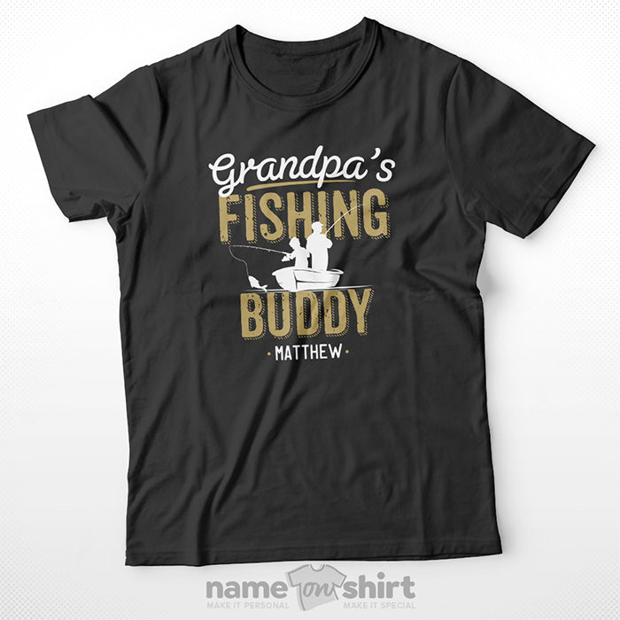 Grandpa Fishing Buddies Personalized T-Shirt