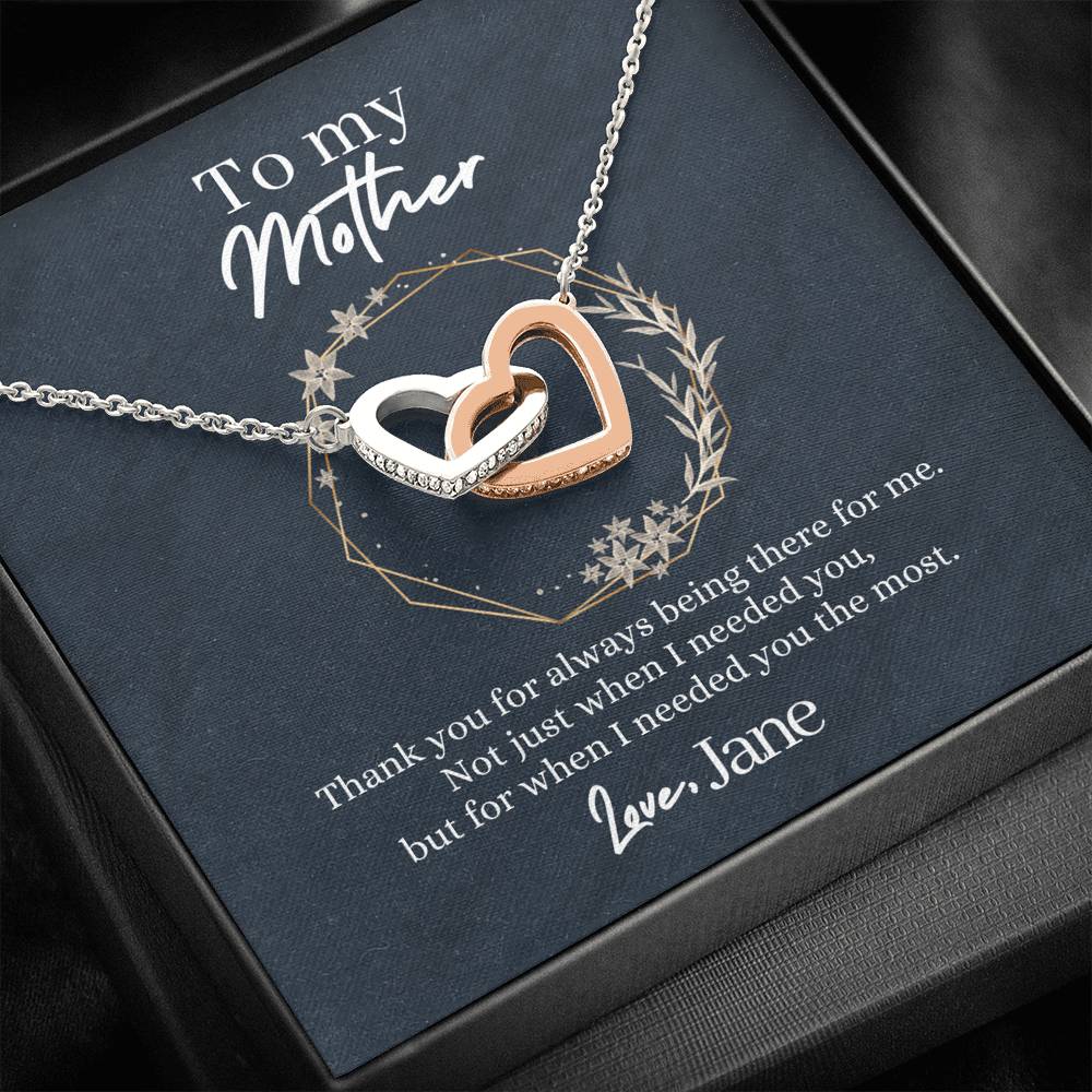 When I needed You The Most Necklace Personalized Card