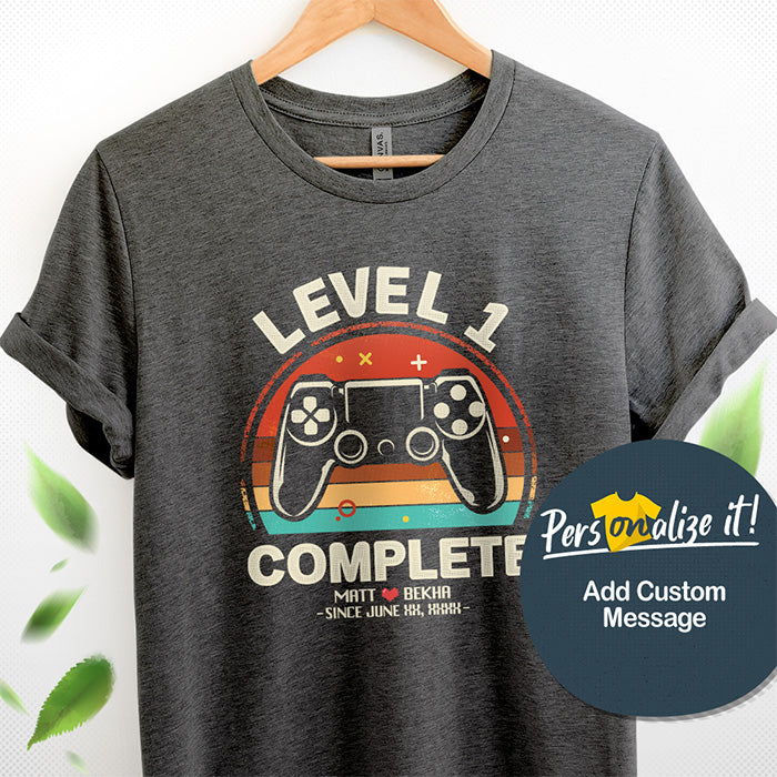 Personalized Level 2 Complete Anniversary T-Shirt
