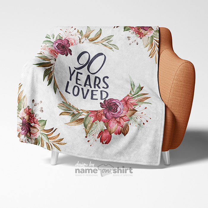 Personalized Years Loved Blanket