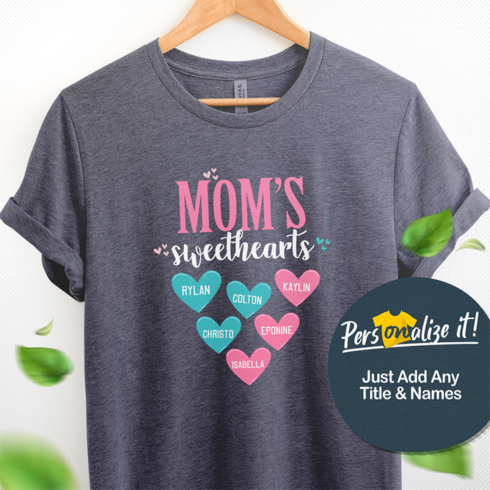 Mom's Sweethearts Personalized T-Shirt