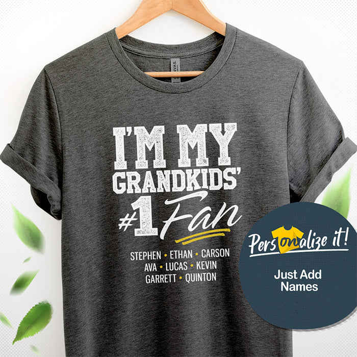 Grandpa No.1 Fan Personalized T-Shirt