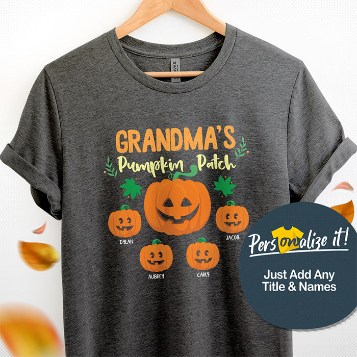 Personalized Halloween Pumpkin Patch T-Shirt