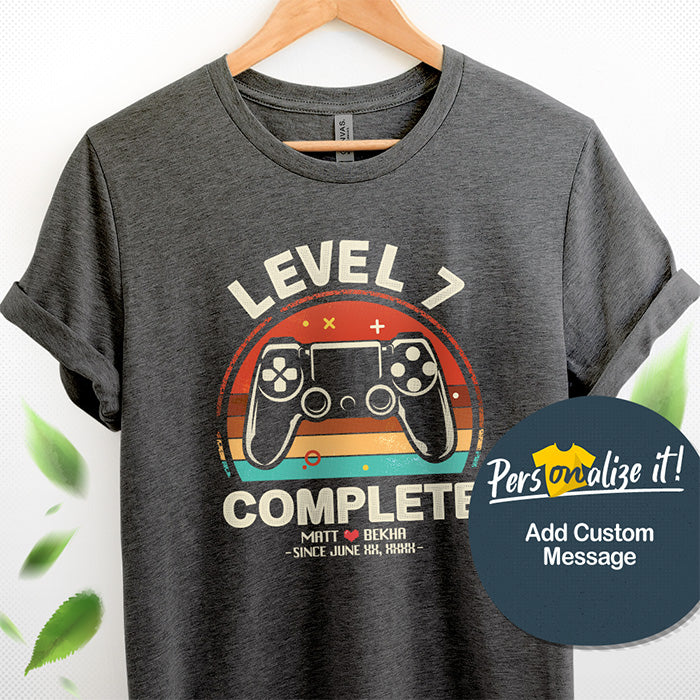 Personalized Level 7 Complete Anniversary T-Shirt (PS Controller)