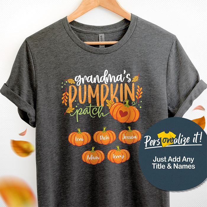 Personalized Pumpkin Patch Fall T-Shirt