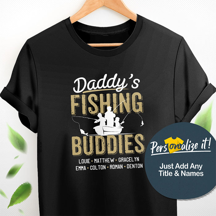 Dad Fishing Buddies Personalized T-Shirt