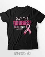 Personalized Breast Cancer Awareness Funny Boob Names Support Nurse Gift  T-Shirt, Women T-Shirt - All Star Shirt