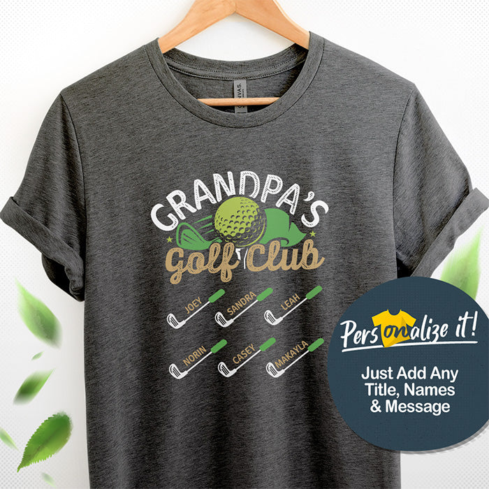 Grandpa Golf Club Personalized T-Shirt