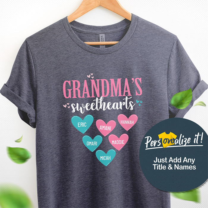 Grandma's Sweethearts Personalized T-Shirt